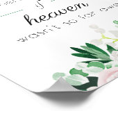 Wir wissen, dass Sie hier sind Aquarellblau grün Poster (Ecke)