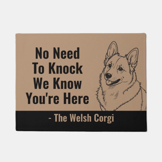 Wir wissen, dass Sie hier sind Funny Welcome Fußmatte (Vorderseite)