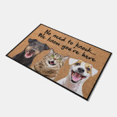 Wir wissen, dass Sie hier sind Fußmatte (Schrägansicht)