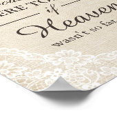 Wir wissen, dass Sie hier sind Rustikal Burlap Flo Poster (Ecke)