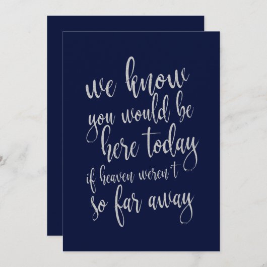 Wir wissen, dass Sie hier zu erschwinglichen Hochz Einladung (Vorne/Hinten)