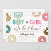 Wir wissen nicht, Boy oder Girl Gender Reveal Part Einladung (Vorne/Hinten)