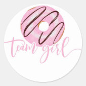 Wir wissen nicht, dass pinkfarbenes Gender-Enthüll Runder Aufkleber (Vorderseite)