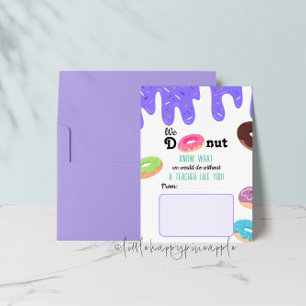 Wir wissen nicht Lehrer Danke Karte