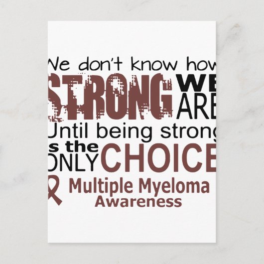 Wir wissen nicht, wie stark wir sind, bis wir star postkarte (Vorderseite)