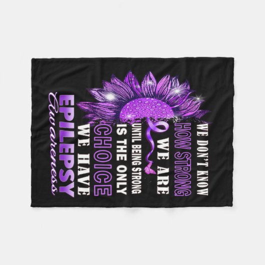 Wir wissen nicht, wie stark wir Sonnenblumenepilep Fleecedecke (Vorderseite (Horizontal))