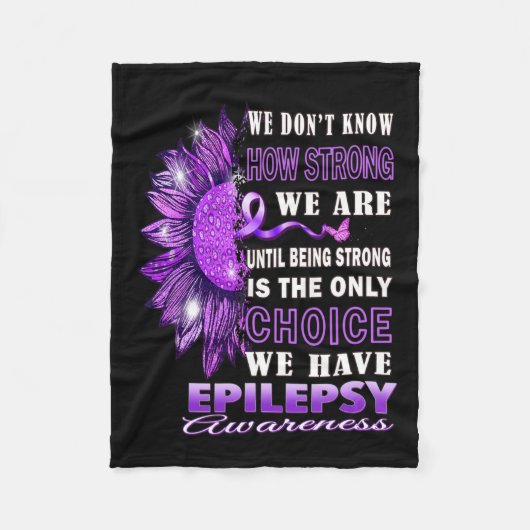 Wir wissen nicht, wie stark wir Sonnenblumenepilep Fleecedecke (Vorderseite)
