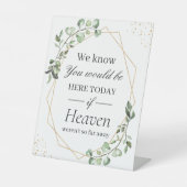 Wir wissen, Sie wären hier Eukalyptus geometric Sockelschild (Vorderseite)