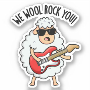 Wir Wolle Rocken Euch Lustiges Schaf Wortspiel  Aufkleber