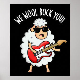 Wir Wolle Rocken Euch Lustiges Schaf Wortspiel Dun Poster