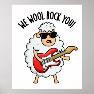 Wir Wolle Rocken Euch Lustiges Schaf Wortspiel Poster