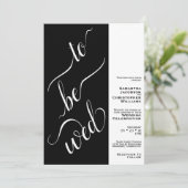 Wir wollen eine moderne, minimale Schwarz-Weiß-Hoc Einladung (Stehend Vorderseite)