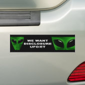WIR WOLLEN FREIGABE UFO/ET AUTOAUFKLEBER (Auf Auto)