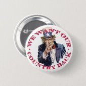 Wir wollen Knopf - Uncle Sam Button (Vorne & Hinten)