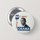 Wir wollen Obama Button (Vorne & Hinten)