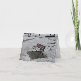 Wir wollen sitzen und Chat Feiertagskarte