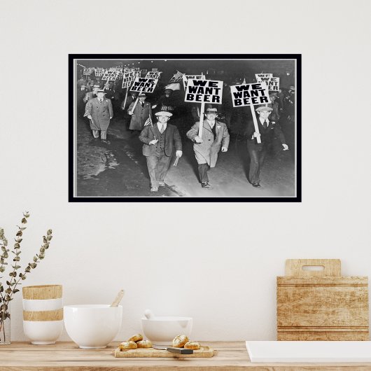 WIR WOLLTE BIER! POSTER (Küche)