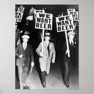 Wir Wollte Bierprotest Alte Fotografie. Vintages B Poster