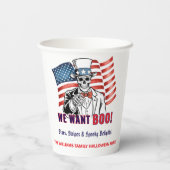 Wir Wollte Boo Patriotic Halloween Costume Party Pappbecher (Rückseite)