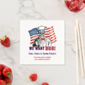Wir Wollte Boo Patriotic Halloween Costume Party Serviette (Beispiel)