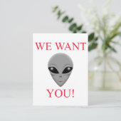 WIR WOLLTE EUCH! POSTKARTE (Stehend Vorderseite)