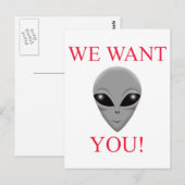 WIR WOLLTE EUCH! POSTKARTE (Vorne/Hinten)
