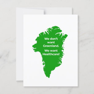Wir Wollte Grönland nicht. Wir Wollte Gesundheitsf Postkarte