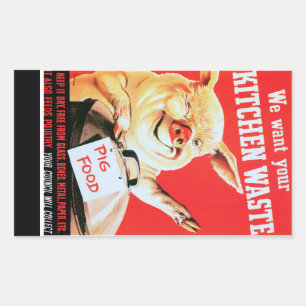 Wir Wollte Ihre Küchenabfälle Rechteckiger Aufkleber