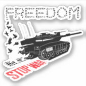 Wir Wollte Weltfrieden und Freiheit, stoppen den K Aufkleber (Vorderseite)