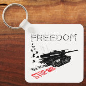 Wir Wollte Weltfrieden und Freiheit, stoppen den K Schlüsselanhänger (Vorderseite)