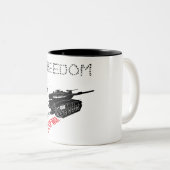 Wir Wollte Weltfrieden und Freiheit, stoppen den K Zweifarbige Tasse (VorderseiteRechts)