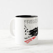 Wir Wollte Weltfrieden und Freiheit, stoppen den K Zweifarbige Tasse (Vorderseite Links)