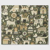 Wir woof the Holidays! Geschenkpapier (Flach)