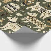 Wir woof the Holidays! Geschenkpapier (Ecke)