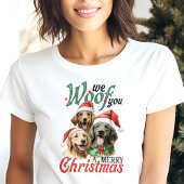 Wir woof you a fröhlicher Christmas Dog Tri-Blend Shirt