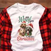 Wir woof you a fröhlicher Christmas Dog Tri-Blend Shirt