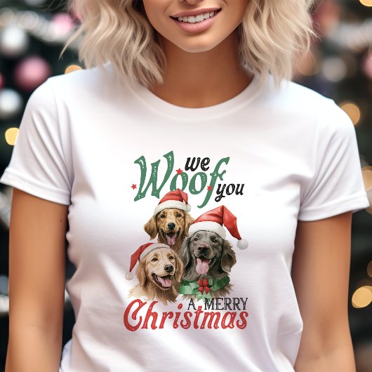 Wir woof you a fröhlicher Christmas Dog Tri-Blend Shirt