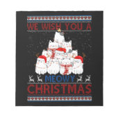 Wir wünschen dir ein gemütliches Weihnachtskätzche Notizblock (Vorderseite)