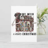 Wir wünschen dir ein gruseliges Weihnachtslied Dankeskarte (Stehend Vorderseite)