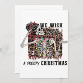 Wir wünschen dir ein gruseliges Weihnachtslied Dankeskarte (Vorne/Hinten)