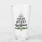 Wir wünschen dir ein Weihnachtsfest Glas (Vorderseite)