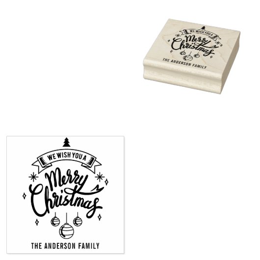 "Wir wünschen dir frohe Weihnachten" Gummistempel (Stempel)