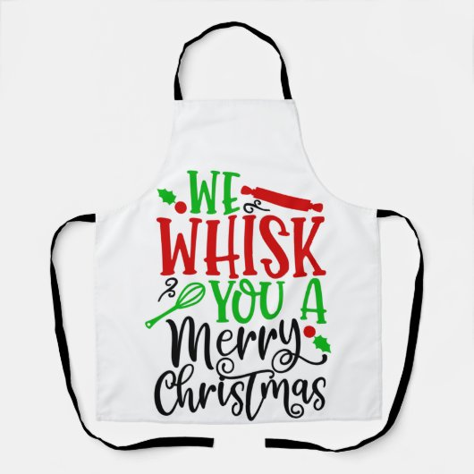 Wir wünschen dir frohe Weihnachten Schürze (Vorderseite)