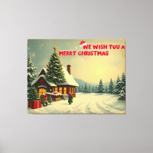 Wir wünschen ein frohes Weihnachten - O12 Leinwanddruck