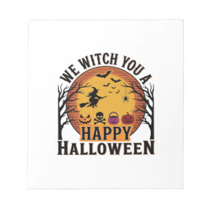 Wir wünschen euch ein frohes Halloween Vintage Notizblock