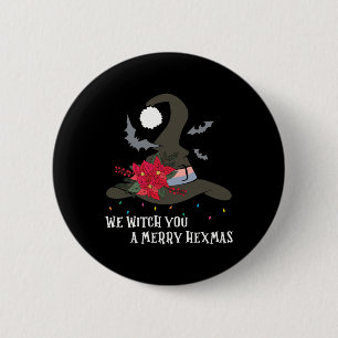 Wir wünschen euch ein frohes Hexenweihnachten Witc Button