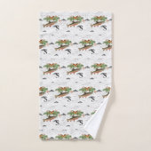 Wir wünschen Euch ein wirklich fliegendes Fischfil Badhandtuch Set (Handtuch)