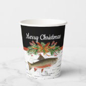 Wir wünschen Euch ein wirklich fliegendes Fischfil Pappbecher (Rückseite)