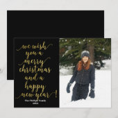 Wir wünschen Euch frohe Weihnachten Schwarzes Gold (Vorne/Hinten)