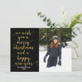 Wir wünschen Euch frohe Weihnachten Schwarzes Gold (Stehend Vorderseite)